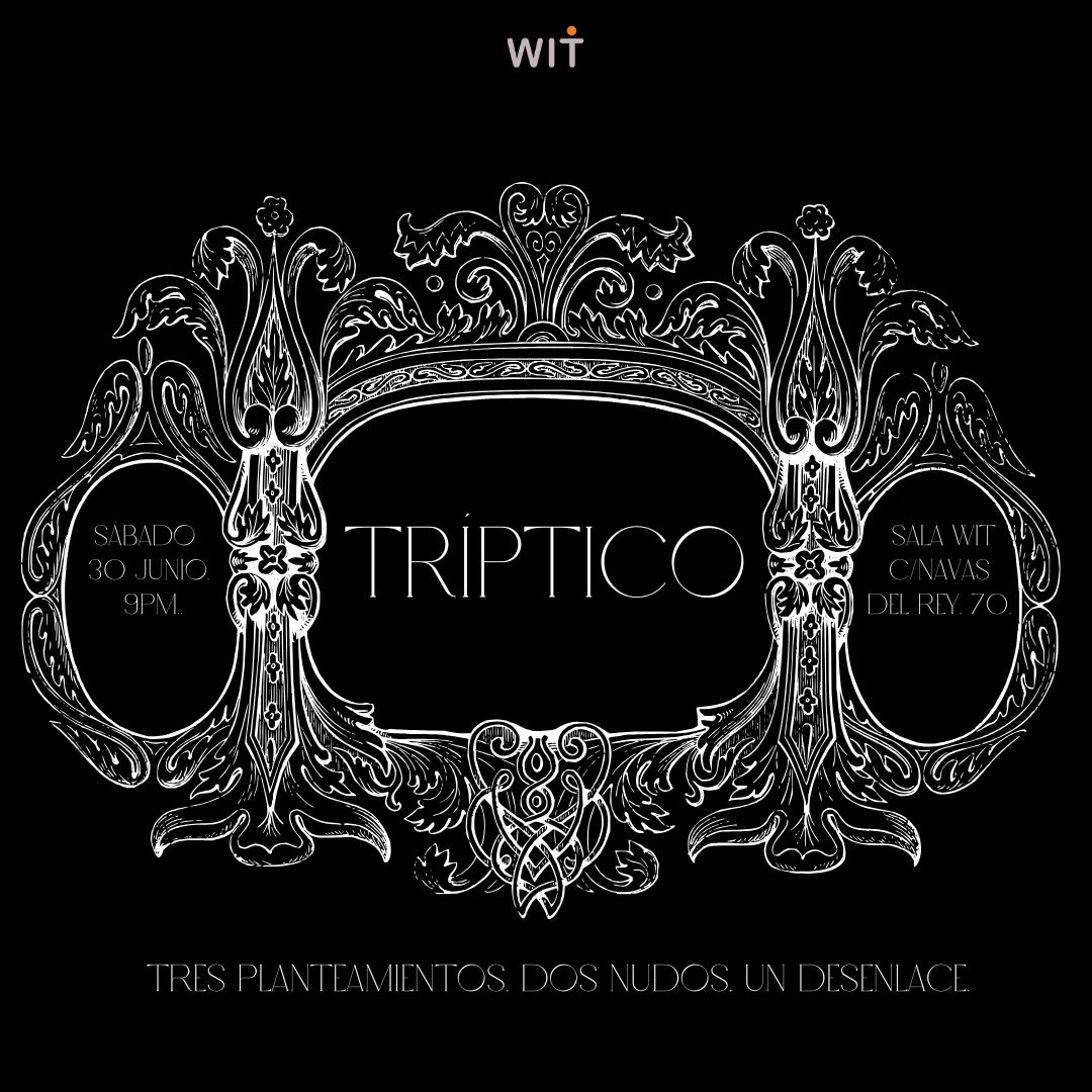 Cartel del show de improvisación Tríptico en WIT Impro, Madrid